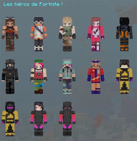 Fortnite Heroes Skin Pack (128×128) | Minecraft Skin Packs