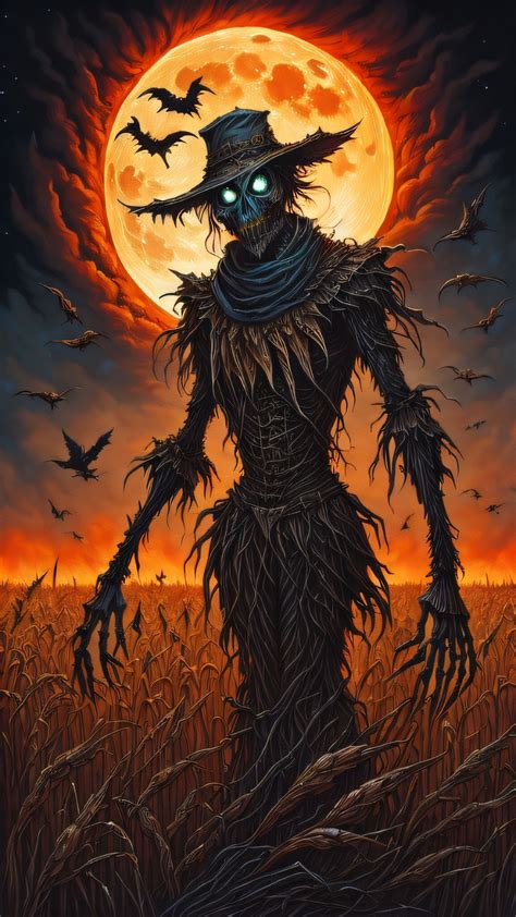 HD Halloween Evil Scarecrow Phone Wallpaper by RocketMobster on DeviantArt