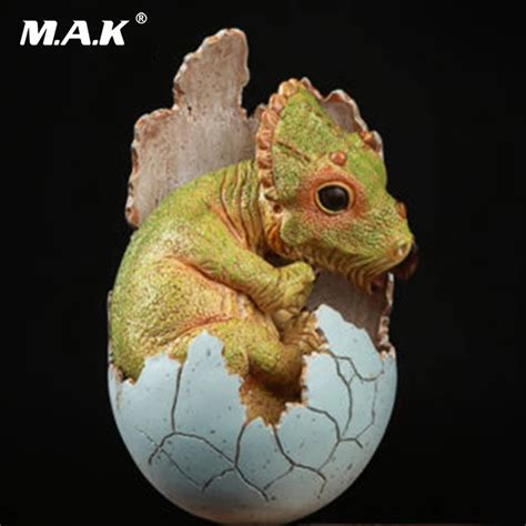 For collection Baby Hatching Egg EDAGE Resin Model Toys Green jurassic ...