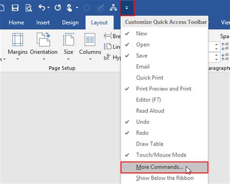 How to Change the Page Setup of a Document in Word 2019 - My Microsoft Office Tips