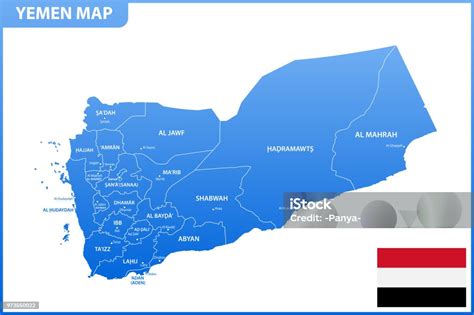 Peta Rinci Yaman Dengan Wilayah Atau Negara Bagian Dan Kota Ibukota ...