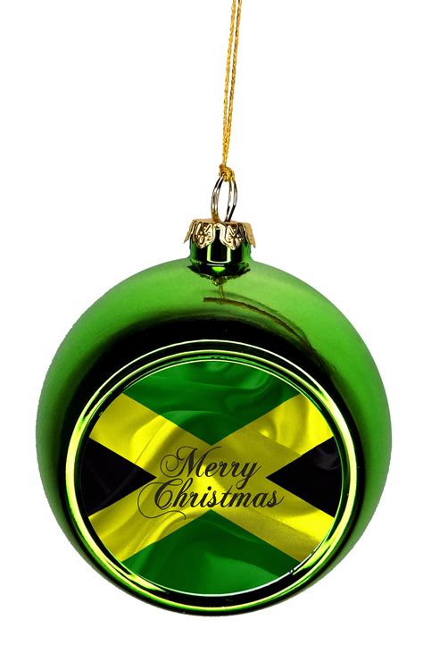 Flag Jamaica Merry Christmas Ornaments Green Bauble Christmas Ornament Balls - Walmart.com