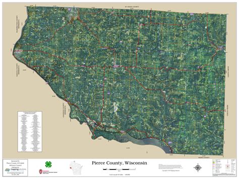 Pierce County Wisconsin 2020 Aerial Wall Map | Mapping Solutions