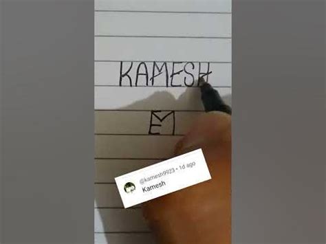 create Kamesh name logo design • logo drawing • #shorts - YouTube