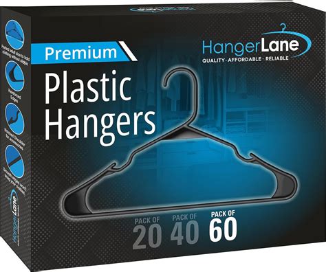 Amazon.com: Plastic Hangers 20, 40, 60 Pack – Space Saving Hangers for ...