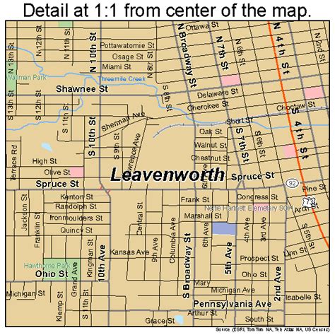 Leavenworth Kansas Street Map 2039000