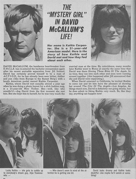 David McCallum, Katherine Carpenter - 1966 | David mccallum, Married men, David