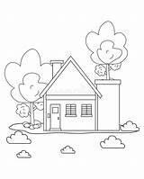 Kids Coloring Page Modern House Book DesignEasy  sketch template