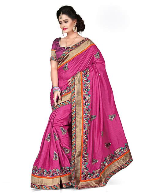 Buy Magenta Manipuri Silk Saree With Blouse 59751 with blouse online at lowest price from vast ...