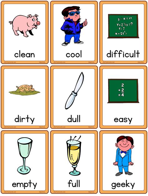 Adjectives – ESL Flashcards