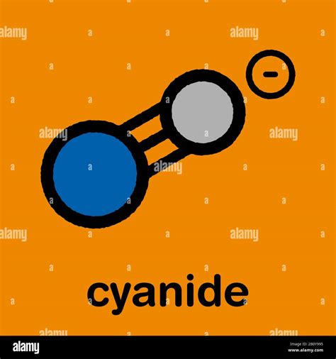 Cyanide anion chemical structure, illustration Stock Photo - Alamy
