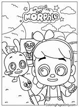Morphle Coloring Ingrahamrobotics Dari Sketch Page sketch template
