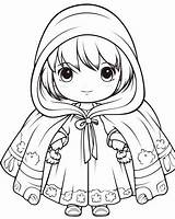 Little Red Ridinghood Coloring Pages For Kids sketch template
