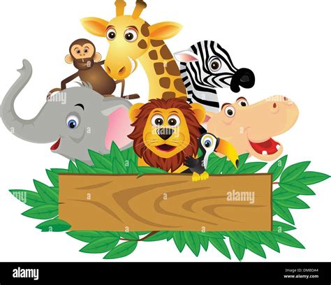 Animales de dibujos animados Imagen Vector de stock - Alamy