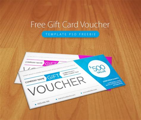 Free Gift Card Voucher Template PSD Freebie – Download PSD