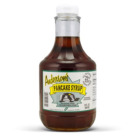 32oz. Pancake Syrup Glass Bottle - Anderson's Maple Syrup