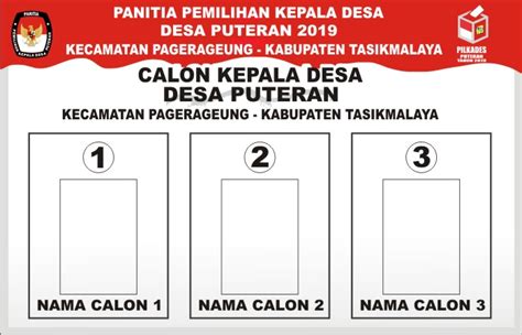 Download Contoh Surat Suara Pilkades 2019 Format CDR - KARYAKU