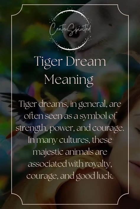 Tiger Dream Meaning, Symbolism & Interpretation