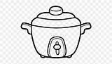 Pressure Cooker Coloring Book Rice Cookers Cooking PNG 600x470px  sketch template