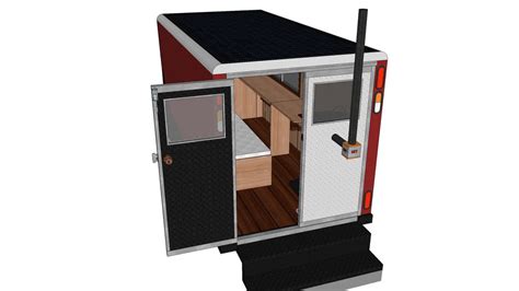 5x8 uhaul camper trailer conversion | 3D Warehouse