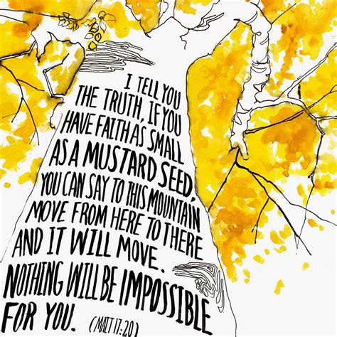 Mustard Seed Faith - Matthew 17:20 | Scripture Art Print