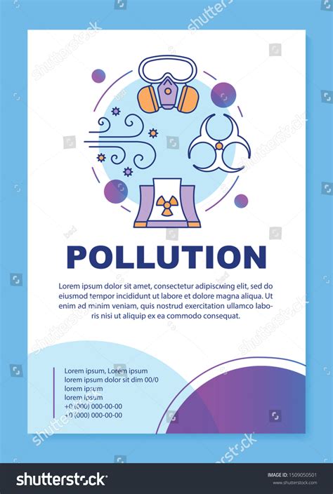 Air Pollution Poster Template Layout Environmental Stock Vector ...