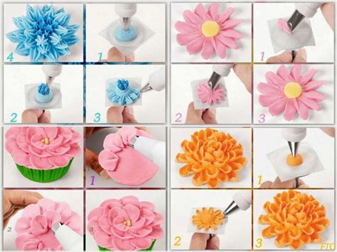 11 Techniques Piping Flowers On Cakes Photo - Flower Icing Technique Cupcake, Different Icing ...