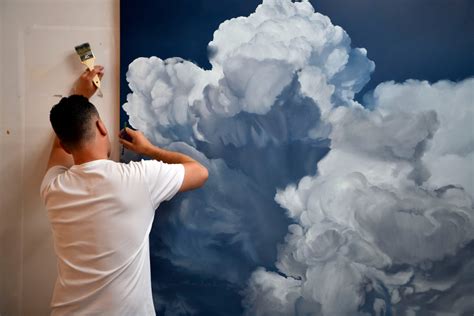 Ian Fisher’s cloud paintings rumble and shake, and then gently reveal ...