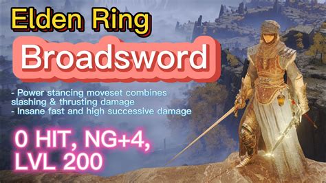 ⭐INSANE Elden Ring BROADSWORD BUILD VS NG+4 bosses, NO HIT, Lightning ...