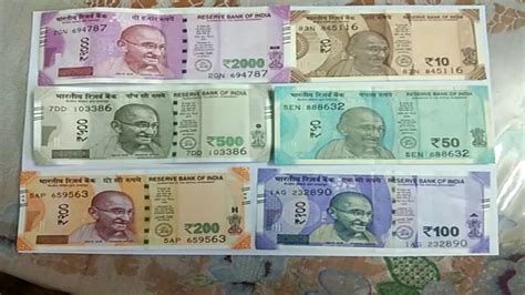 All The New Indian Currency Notes 2018 || Rs. 10, 50, 100, 200, 500 ...