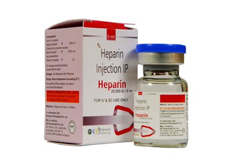 Heparin Sodium Injection, 5 ml, Prescription at Rs 120/piece in New Delhi | ID: 23267458133