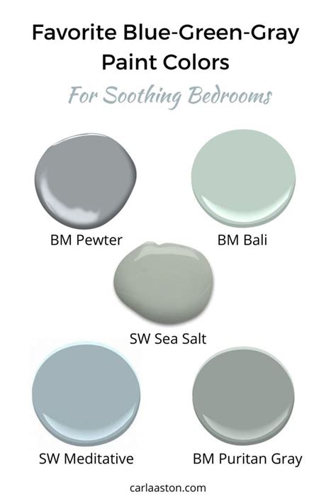 Favorite Blue - Green - Gray Paint Colors Perfect For A Tranquil Bedroom — DESIGNED | Green grey ...