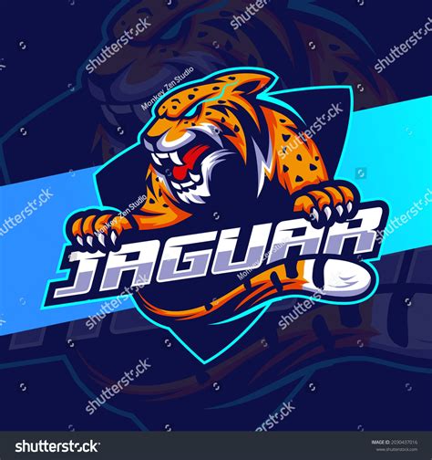 Angry Jaguar Leopard Mascot Esport Logo Stock Vector (Royalty Free ...