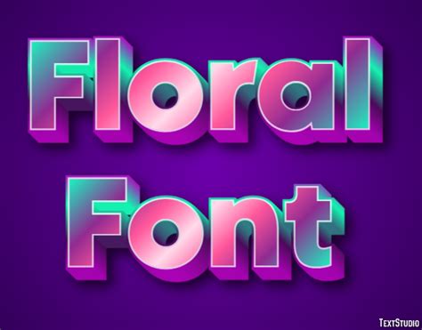 Floral Font Text Effect and Logo Design Font