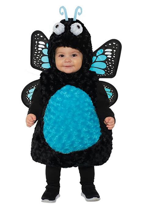 Fuzzy Blue Toddler Butterfly Costume