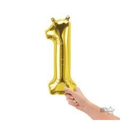 NUMBER 1 - GOLD (AIR-FILL ONLY) | Balloons Lane