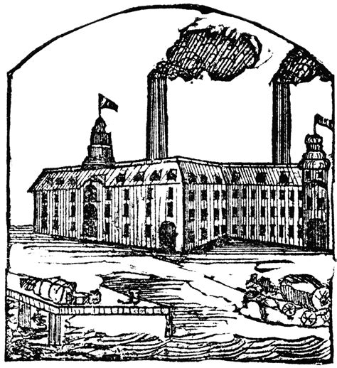 Factories Black And White Clipart