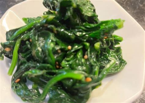 Namul spinach - Korean side dish Recipe by Nami - Cookpad