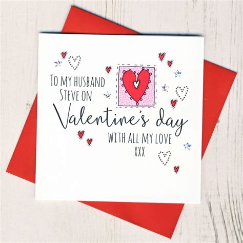 personalised husband valentines day card