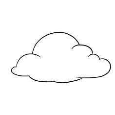 White cloud sticker with a white border design element | free image by ...