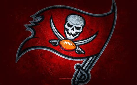 Download wallpapers Tampa Bay Buccaneers, American football team, red stone background, Tampa ...