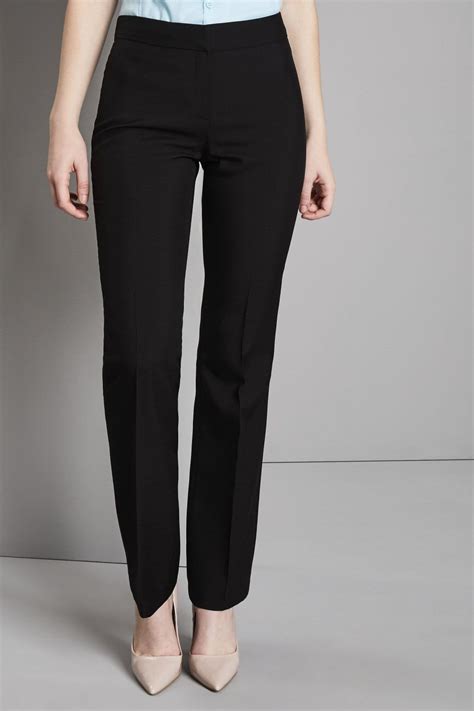 Women's Unhemmed Bootleg Trousers, Black