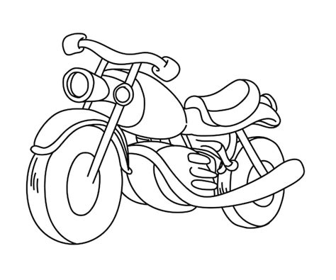 Premium Vector | Retro motorbike Flat Cartoon Style Vector drawing transportation learning ...