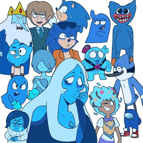 Daritoo on Instagram: "Blue characters 💙 #StevenUniverse #bluediamond #AdventureTime #Sonic # ...