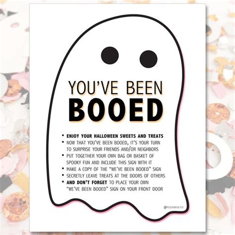 You've Been Booed, Printable Halloween Signs, Printable Halloween Tag, Halloween Ghost Gift Tags ...