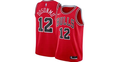 Nike Chicago Bulls Ayo Dosunmu #12 Red Dri-fit Swingman Jersey for Men ...