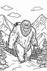30  Bigfoot Coloring Pages Free Printable PDF & Online sketch template
