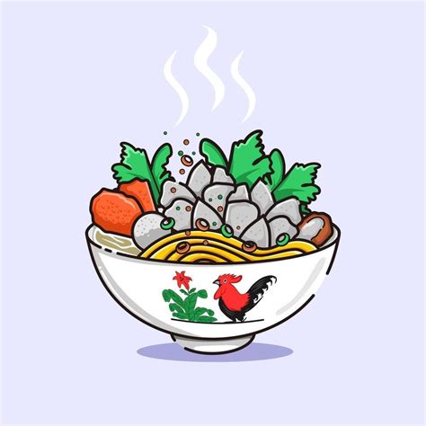 Indonesian famous food Bakso vector illustration Digital Graphics, Indonesian, Banner Design ...