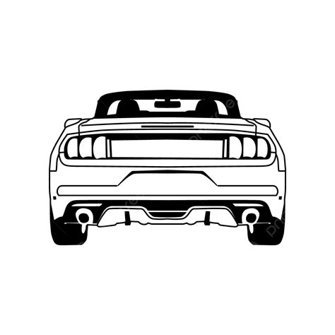 Car Back Automotive Silhouette Isolated, Car Back, Car Back View, Car ...