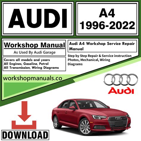 Audi A4 Workshop Repair Manual PDF Download 1996 – 2022 – Workshop ...